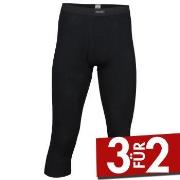 Dovre Wool Three Quarter Long Johns Schwarz Wolle Small Herren
