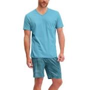 Calida Relax Streamline Short Pyjama Blau/Blau Baumwolle Medium Herren