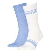 Calvin Klein 2P Cotton Logo Stripe Crew Socks Hellblau One Size Herren
