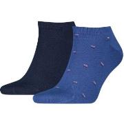 Tommy Hilfiger 2P Cotton Sneaker Socks Small Pattern Marine/Blau Gr 39...