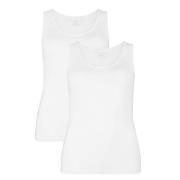 Bamboo basics 2P Anna Knitted Singlet Weiß Small Damen