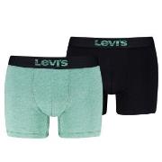 Levis 2P Men Optical Illussion Boxer Brief Schwarz/Mint Baumwolle Smal...