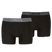 Levis 2P Men Twill Boxer Brief Schwarz/Grau Baumwolle Small Herren