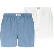 Levis 2P Men Woven Boxer Weiß/Blau Baumwolle Small Herren