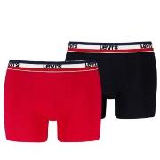 Levis 2P Sportswear Logo Base Boxer Schwarz/Rot Baumwolle Small Herren