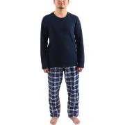 Esprit Gordon Pyjamas Set Blau/Weiß Baumwolle Small Herren