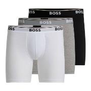 BOSS 3P Power Boxer Brief Long Grau/Schwarz Baumwolle Medium Herren
