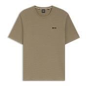 BOSS Waffle T Shirt Sand Medium Herren