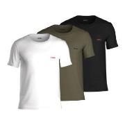 HUGO 3P Triplet T-Shirt Schwarz/Grün Baumwolle Small Herren
