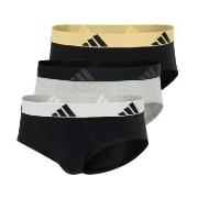 adidas 3P Active Flex Cotton Brief Grau/Schwarz Baumwolle Medium Herre...
