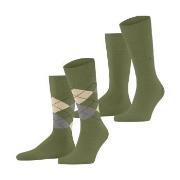 Burlington 2P Everyday Mix Cotton Sock Grün Gr 40/46 Herren