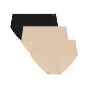 Under Armour 3P Pure Stretch No Show Hipster Schwarz Beige Small Damen