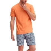 Calida Relax Imprint 4 Short Pyjamas Blau/Orange Baumwolle Medium Herr...