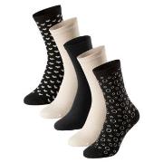 Schiesser 5P Women Blue Bird Socks Schwarz Beige Gr 39/42 Damen