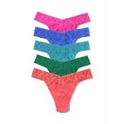 Hanky Panky 5P Signature Lace Original Rise Thongs Mixed Nylon One Siz...