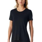 Schiesser Women Mix and Relax T-Shirt Schwarz Baumwolle 38 Damen
