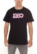 PASH 1980 Tee Herren Kurzarm-Shirt mit großem 1980er Print Baumwoll-T-...