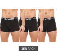 3er Pack HECHTER STUDIO Herren Boxershorts Baumwoll-Unterwäsche Schwar...