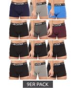 9er Pack HECHTER STUDIO Herren Boxershorts Baumwoll-Unterwäsche Schwar...