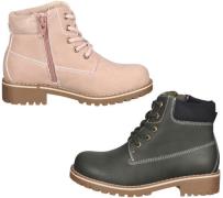 bama Kinder Herbst-Boots Schnür-Stiefelette für Mädchen und Jungen mit...