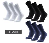 3 Paar DANISH ENDURANCE Bamboo Soft Top Herren und Damen Socken ohne G...