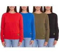 NORTHERN COUNTRY Damen Pullover Baumwoll-Sweater Langarm-Shirt 0000948...