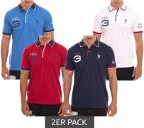 2er Pack U.S. POLO ASSN. Kurzarm Polo-Hemd bequemes Polo-Shirt für Her...