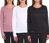 OXIDE XCO Damen Sport-Pullover dünner Longsleeve mit kleinem Frontprin...