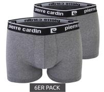 6er Pack Pierre Cardin Herren Boxershorts Unterwäsche Grau