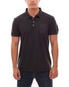 bruno banani Herren Polo-Shirt Freizeit-Hemd Modern Fit Schwarz