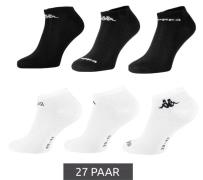 27 Paar Kappa Sportsocken Sneaker-Socken Baumwoll-Strümpfe mit Logo Sc...