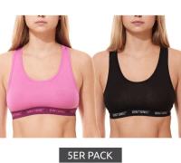 5er Pack GIN TONIC Damen Sport-BH mit Ringerrücken Bustier 212061938 P...