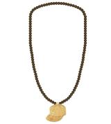 WOOD FELLAS Holz-Kette trendiger Mode-Schmuck Cap Braun/Beige