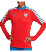 adidas Damen nachhaltiger Troyer-Pullover mit FC Bayern München Logo A...