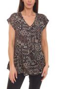 BOYSEN`S Damen Blusen-Top Kurzarm-Shirt mit Allover-Print 87451654 Sch...