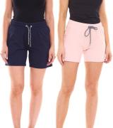 DELMAO Damen Sweat-Shorts kurze Hose mit seitlichen Eingriffstaschen i...