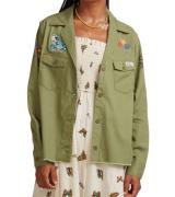 RVCA X Melisssa Grisancich Saigon Damen Hemdjacke mit rohem Saum Bluse...