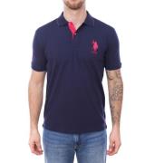 U.S. POLO ASSN. Herren Polo-Hemd mit "3" Patch auf Ärmel Baumwoll-Shir...