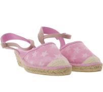 s.Oliver Sandalette modische Damen Keilabsatz-Espadrilles mit Sternmus...