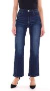 bruno banani Damen Straight-Jeans Baumwoll-Hose mit kleinen Schlitzen ...