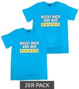 2er Pack KIDSWORLD Kinder T-Shirt für Jungen mit Front-Print Sommer-Sh...