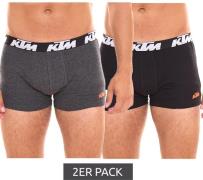 2er Pack KTM Herren Boxershorts bequeme Unterwäsche mit Logoprint KTM1...