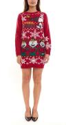 PEANUTS Snoopy Ugly Christmas Kleid Damen Strick-Kleid Weihnachts-Klei...