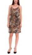 Laura Scott Damen Midi-Kleid mit Allover-Print mit Spaghettiträgern So...