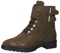 MEXX Damen Echtleder Stiefelette mit Schnallen Stiefel mit seitlichem ...