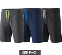 5er Sparpack J|LINE Basic Herren Sport- und Freizeit-Bermuda bequeme B...