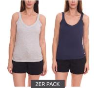 2er Pack AjC Sommer-Tops luftige Damen Freizeit-Shirts in zwei Farben ...