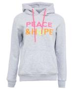 ZWILLINGSHERZ Hanny Hoodie Damen Kapuzen-Pullover mit PEACE&HOPE Stick...