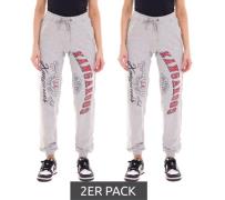 2er Sparpack KangaROOS Sweat-Hose bequeme Damen Jogging-Hose mit elast...