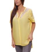 Mavi Spitzen-Bluse elegante Damen Sommer-Bluse mit Spitze an Ausschnit...